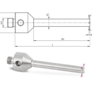 Sterntaster M5 Rubinkugel mit HM-Schaft