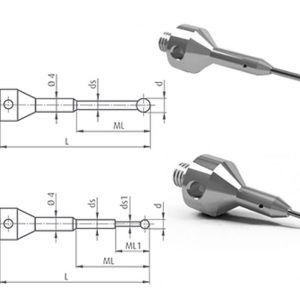 Taster M5 Rubinkugel mit HM-Stufenschaft