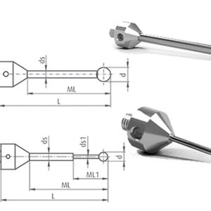 Taster M5 Rubinkugel mit HM-Schaft