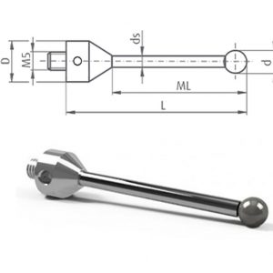 Taster M5 Siliziumnitridkugel mit HM-Schaft